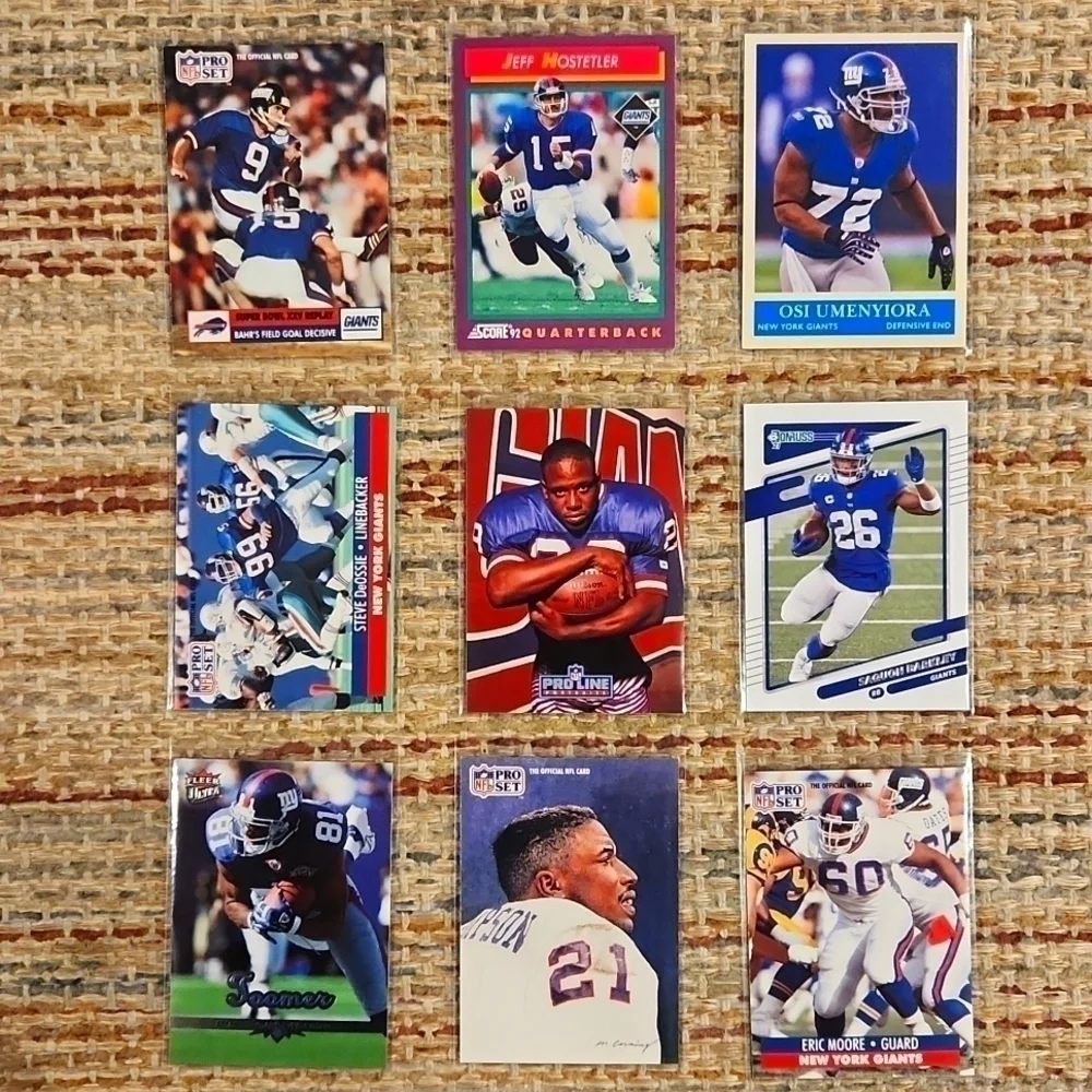 NEW York Giants 54 Sports Cards 80s-2020s